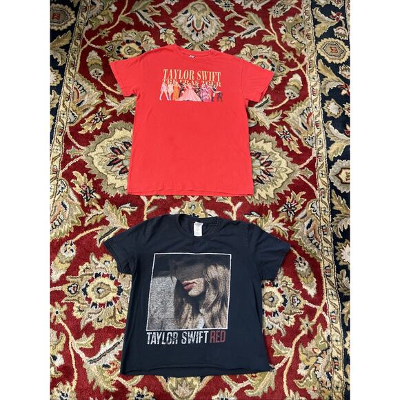 Taylor Swift Tops - Lot Of 2 Taylor Swift Era's Tour RED Crop Tee Shirt Small Swiftie